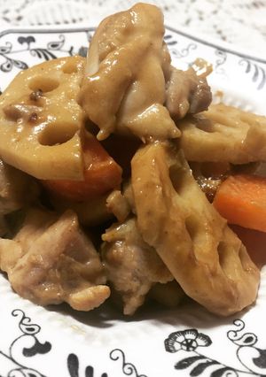 簡単！うまい！蓮根鶏肉の練りごま炒め-レシピのメイン写真