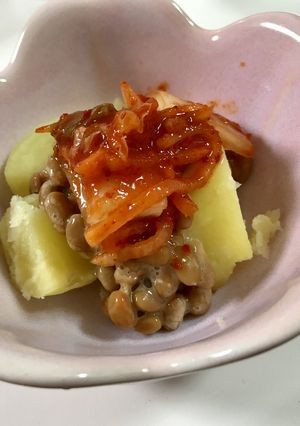 簡単!納豆じゃがキムチ~♪-レシピのメイン写真