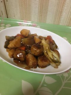 【おかず】肉団子と野菜の甘酢炒め!-レシピのメイン写真