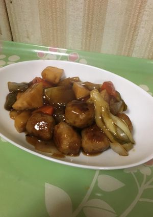 【おかず】肉団子と野菜の甘酢炒め！-レシピのメイン写真