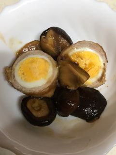椎茸と肉巻き玉子煮-レシピのメイン写真