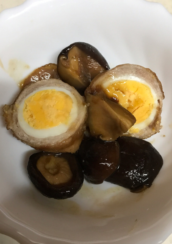 椎茸と肉巻き玉子煮-レシピのメイン写真