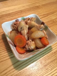 手羽元、大根、人参のこってり煮-レシピのメイン写真