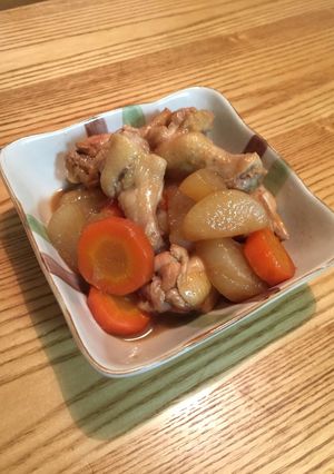 手羽元、大根、人参のこってり煮-レシピのメイン写真