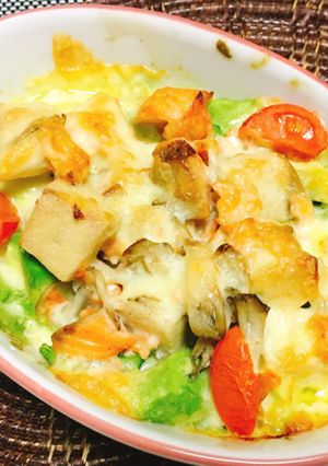 アボカド・サーモン・高野豆腐のグラタン-レシピのメイン写真
