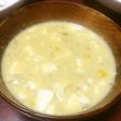 豆腐のコーンクリームスープ