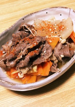 ☆細切れ肉と野菜の甘薄煮☆-レシピのメイン写真