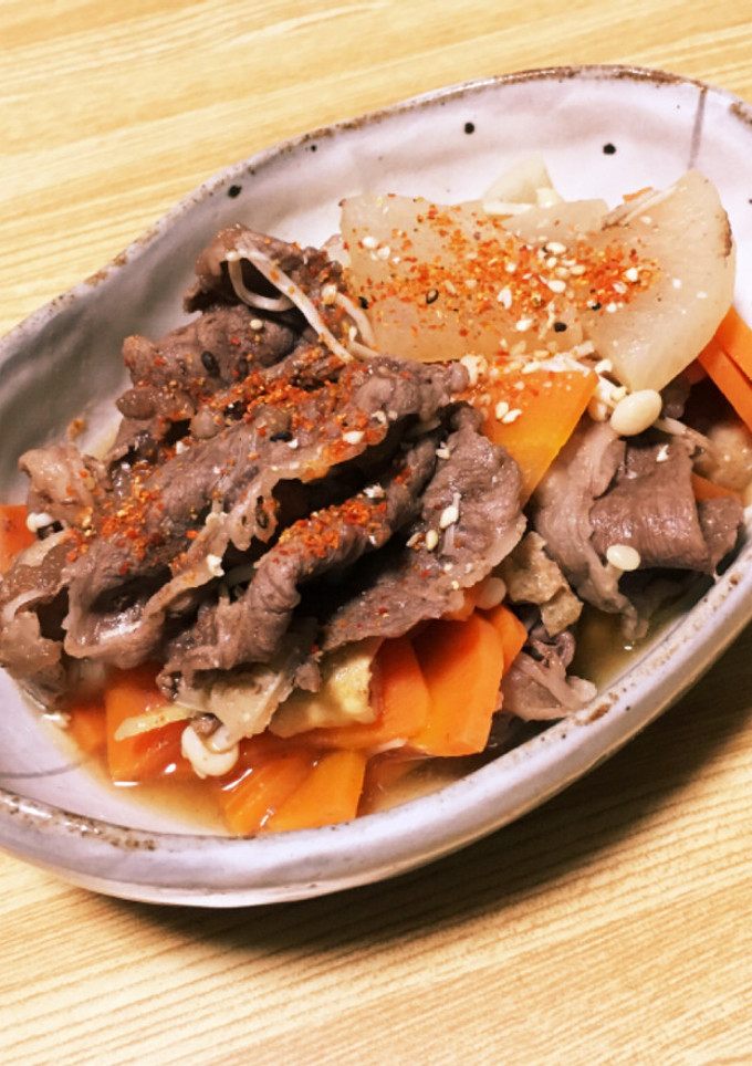 ☆細切れ肉と野菜の甘薄煮☆-レシピのメイン写真