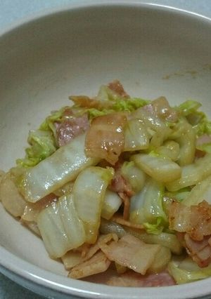 白菜とベーコンの和風炒め-レシピのメイン写真
