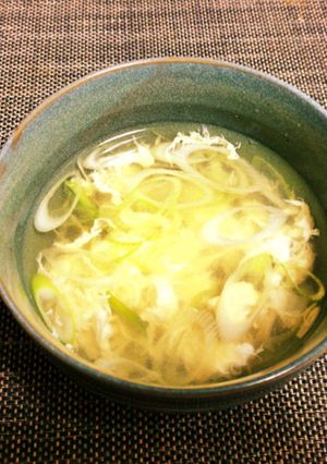 ネギと卵のスープ-レシピのメイン写真