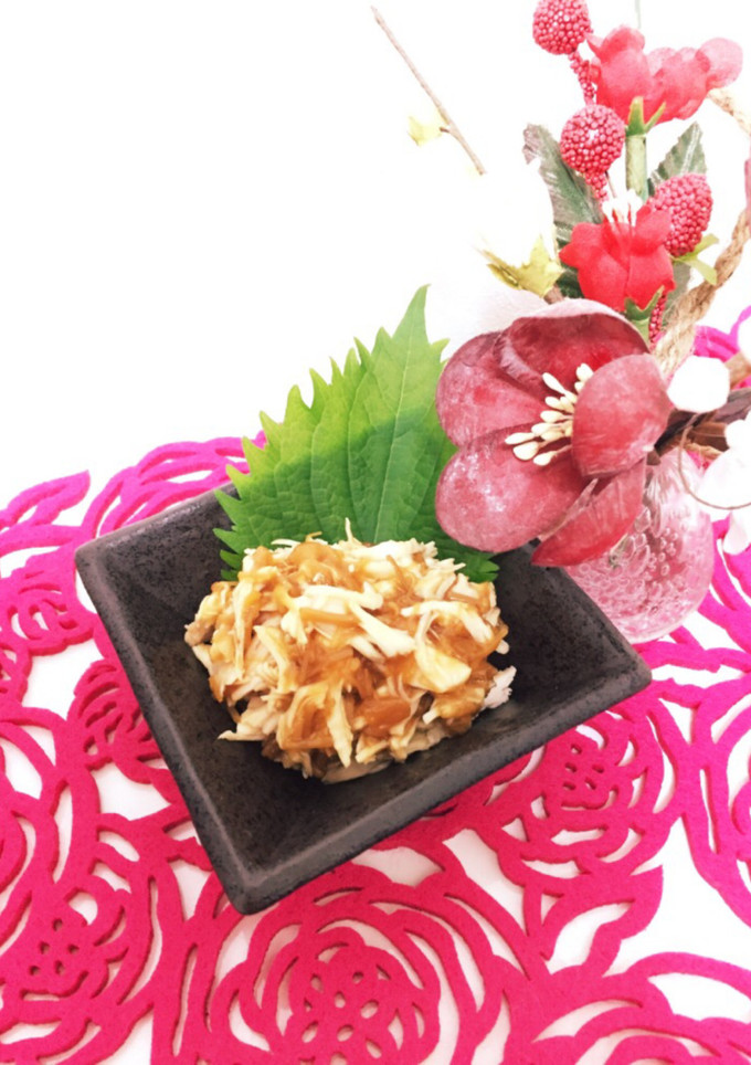 簡単♪鶏ささみのなめ茸和え♪-レシピのメイン写真