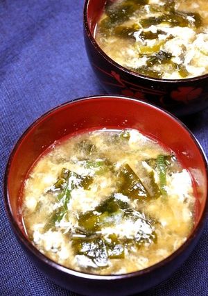 簡単！わかめと卵のお味噌汁-レシピのメイン写真