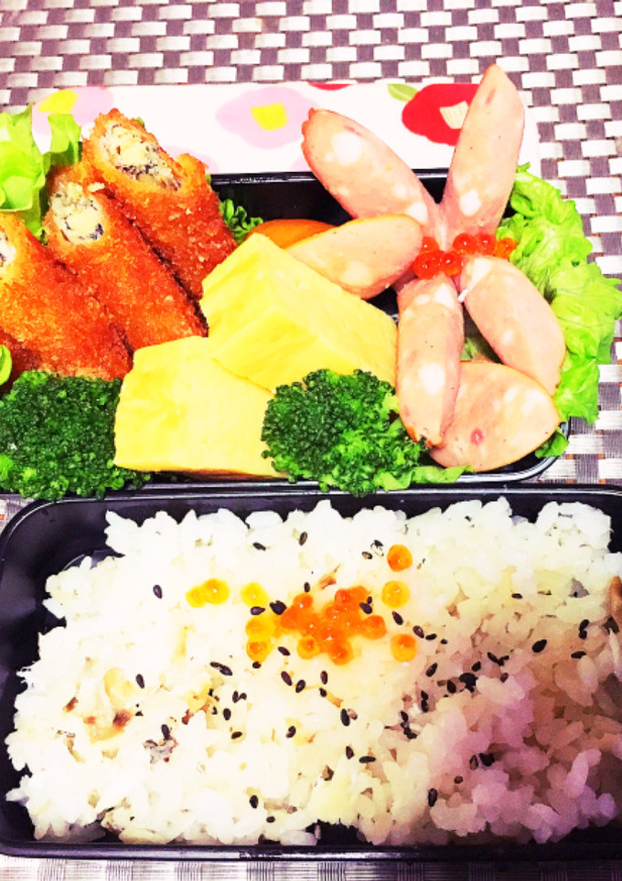 娘弁当･ししゃもと鯛飯＋イクラのせ-レシピのメイン写真