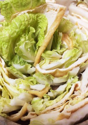 白菜と油揚げのモーニング鍋-レシピのメイン写真