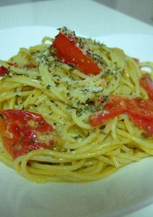 バジルとトマトのスパゲティ-レシピのメイン写真