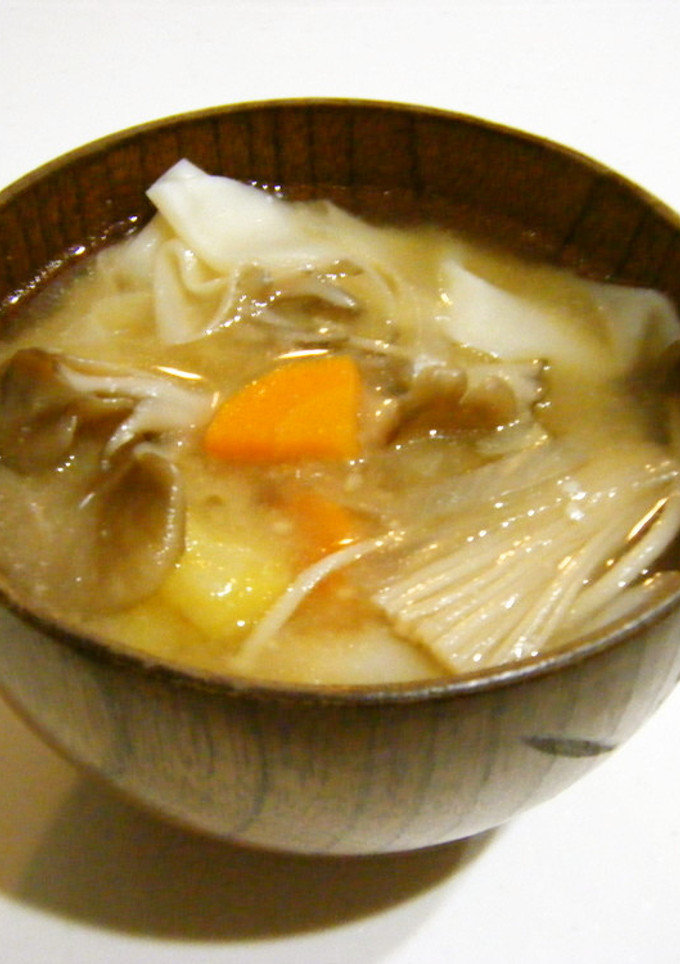 簡単☆ぎょうざの皮入り食べるみそ汁-レシピのメイン写真