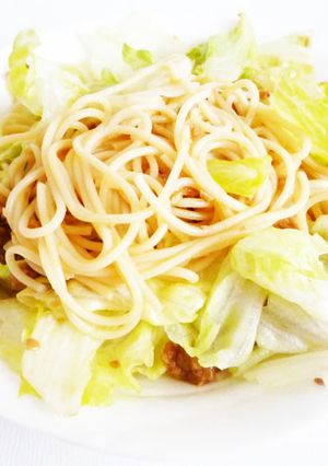 レタスと納豆のポン酢パスタ-レシピのメイン写真