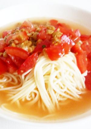 トマト納豆そうめん-レシピのメイン写真