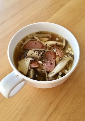 たっぷりキノコのあったかスープ♡-レシピのメイン写真