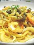とろ～り♡海老ときのこのクリームパスタ♪