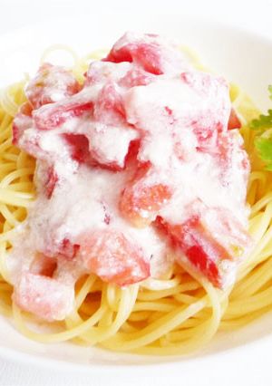 トマトとヨーグルトの冷製パスタ-レシピのメイン写真