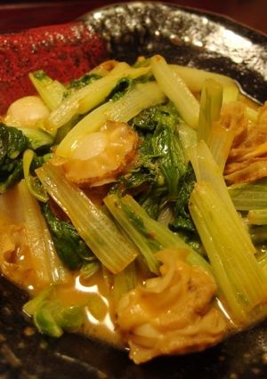 ほたてと山東菜のかんずりバター炒め-レシピのメイン写真