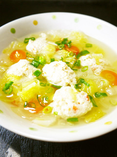 自家製鶏団子の茹で汁で旨みたっぷりスープ-レシピのメイン写真