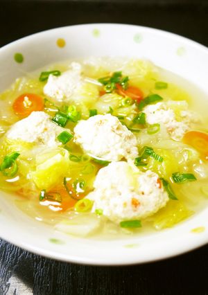自家製鶏団子の茹で汁で旨みたっぷりスープ-レシピのメイン写真