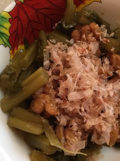 大根の葉の佃煮の納豆あえ-レシピのメイン写真