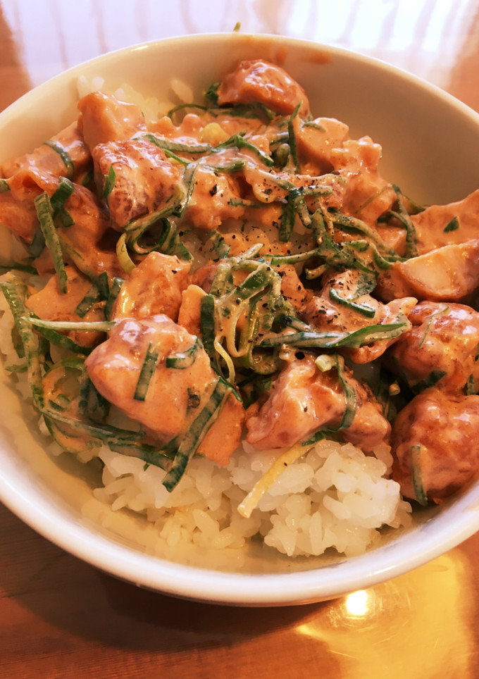 お手軽！唐揚げ丼！うまソースがけ♡-レシピのメイン写真