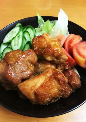 簡単 フライパン 鶏モモ唐揚げ-レシピのメイン写真