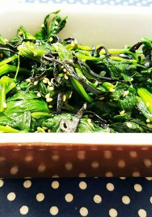 ほうれん草の塩昆布和え-レシピのメイン写真