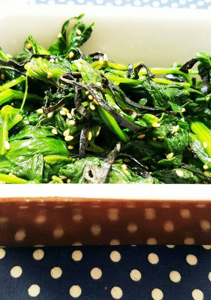 ほうれん草の塩昆布和え-レシピのメイン写真