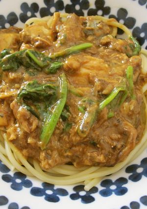 鯖カレーパスタ-レシピのメイン写真