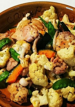 カリフラワーと鶏肉の中華風-レシピのメイン写真
