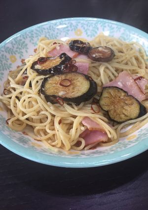 気まぐれシェフ ベーコンとナスのパスタ-レシピのメイン写真
