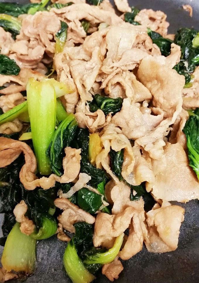 タアサイと豚肉の炒め物-レシピのメイン写真