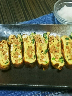 納豆とネギの卵焼き-レシピのメイン写真