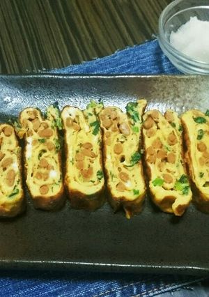 納豆とネギの卵焼き-レシピのメイン写真