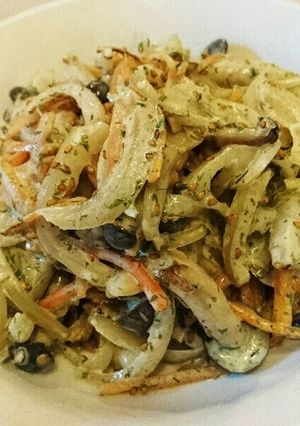 きのこと根菜のマヨ酢玉ねぎ-レシピのメイン写真