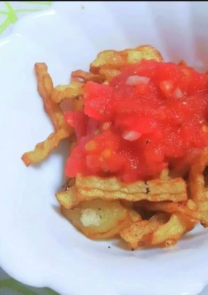 カリカリポテトフライ　サルサソースがけ-レシピのメイン写真