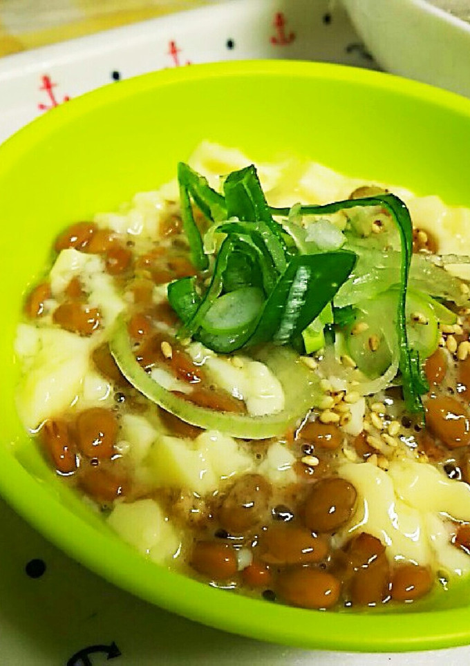 お手軽♪卵豆腐と納豆の出会い-レシピのメイン写真