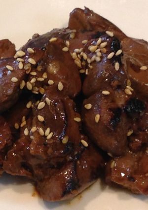 鶏レバーのタレ焼き-レシピのメイン写真