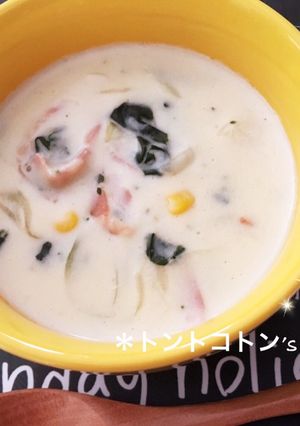 ★ミルク&ほうれん草スープ★-レシピのメイン写真