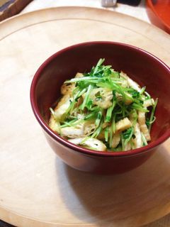 お揚げと豆苗のさっと炒め-レシピのメイン写真