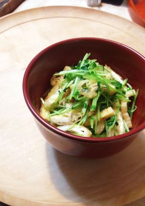 お揚げと豆苗のさっと炒め-レシピのメイン写真