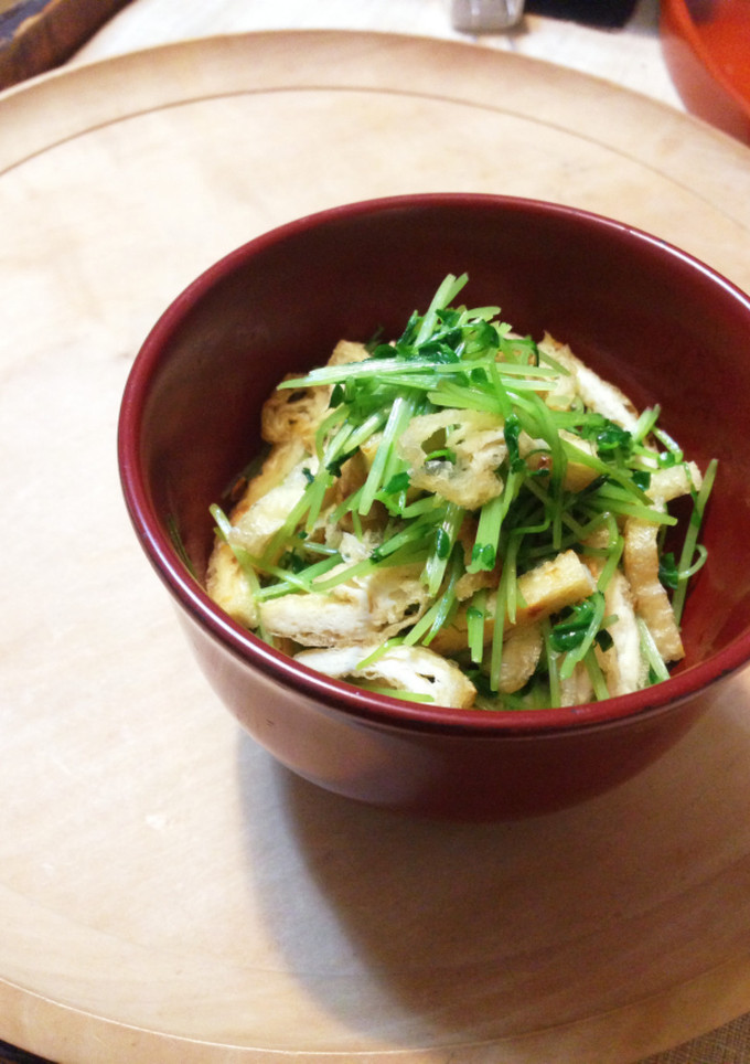 お揚げと豆苗のさっと炒め-レシピのメイン写真