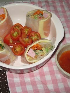 冷蔵庫お片づけ生春巻き☆-レシピのメイン写真