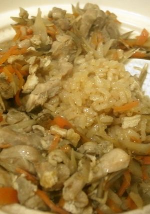 鶏ごぼう炊き込みご飯-レシピのメイン写真
