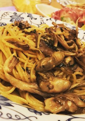 牡蠣パスタ、大葉と舞茸-レシピのメイン写真